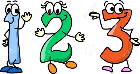 Cartoon Numbers Clipart Harcis