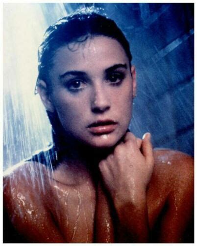 Demi Moore Sexy Sensual Wet Shower Shot Bare Shoulders Vintage 8x10 Color Photo Ebay