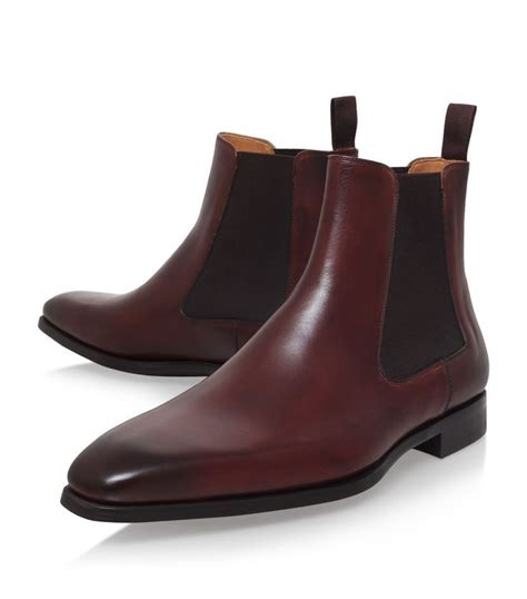 Mens Burgundy Boot Dress Leather Ankle Chelsea Boot On Storenvy