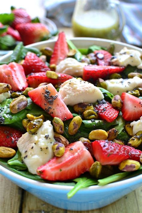 Strawberry Spinach Salad With Goat Cheese And Pistachios Recipe