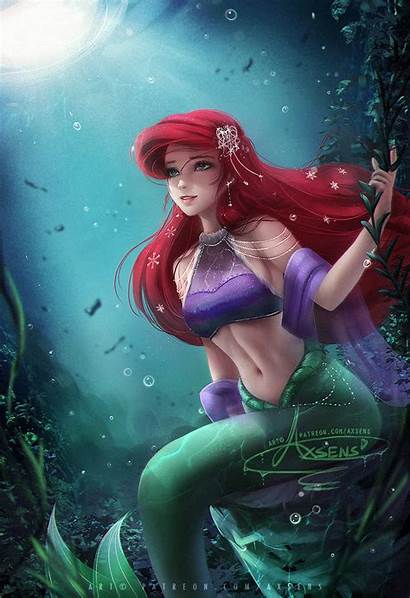 Ariel Mermaid Disney Deviantart Anime Axsens Winter