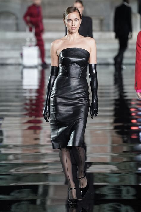 Irina Shayk Just Hit The Runway In The Sexiest Leather Lbd
