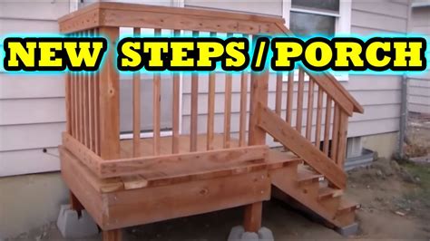 How To Build Freestanding Porch Steps Deck Home Depot Diy Youtube