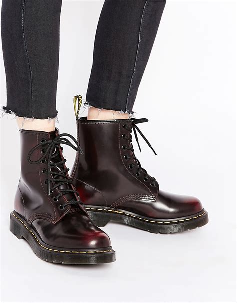 Dr Martens Dr Martens 1460 Cherry Red Arcadia 8 Eye Boots At Asos
