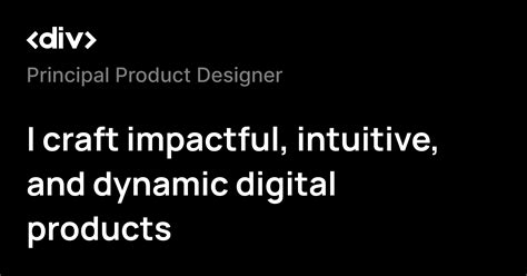 Div Expertice — Skills & Experience of a Principal Product & Design