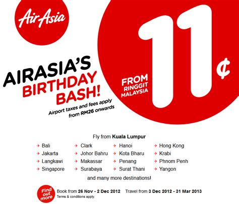 Find the best deals by comparing the cheapest flights and read customer reviews before you book. Exciting AirAsia 11 Cents Air Tickets Promotion