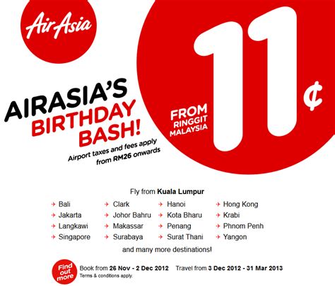 Get only the best airline ticket price & honest reviews on airasia flights. Exciting AirAsia 11 Cents Air Tickets Promotion