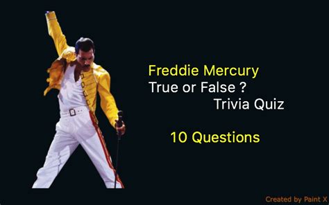 Freddie Mercury True Or False Trivia Quiz Nsf Music Magazine