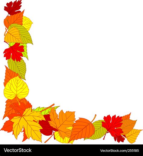 Autumn Leaves Border Royalty Free Vector Image