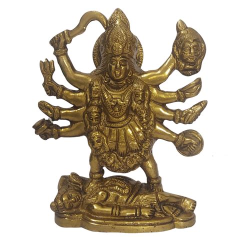 Decorify Kali Maa Pure Brass Statue 13x6x16 Cm Decorify