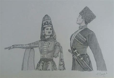 Circassian Dancers Art Karakalem Hsavas Рисунки Рисунки женщин