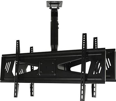 Includes structural ceiling mount & vesa interface block. Dual Monitor Ceiling Mount | Height Adjusting with Tilt