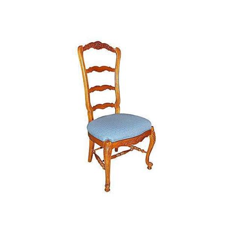 These chairs suit country farmhouse tables and modern dining tables. Country French Ladderback Chair | Chairish