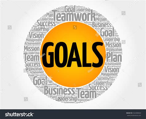 Goals Word Cloud Collage Business Concept Stock Vector Royalty Free