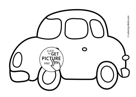 Great for church or home. Simple car transportation coloring pages for kids ...