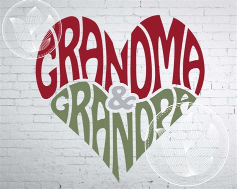 Grandma And Grandpa Word Art Grandma Grandpa Svg Dxf Eps Png Etsy
