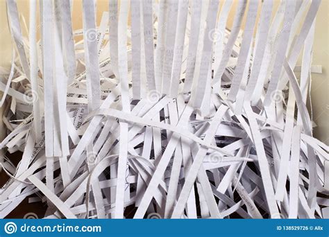 Shredded Papers Close Up Stock Photo Image Of Waste 138529726