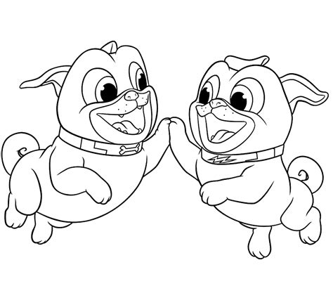 Bingo And Rolly Coloring Pages