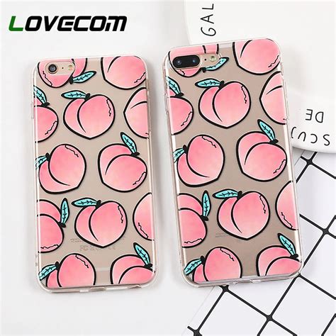 Lovecom Pink Honey Peaches Soft Tpu Phone Case For Iphone 6 6s 7 8 Plus