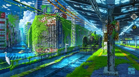 Wallpaper Id 131865 Anime Cityscape Apocalyptic Tokyo Shibuya