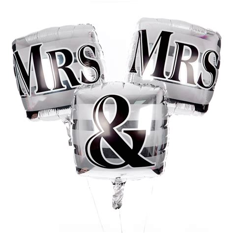 Buy Square Mrs And Mrs Balloon Bouquet Delivered Inflated For Gbp 1699 Card Factory Uk