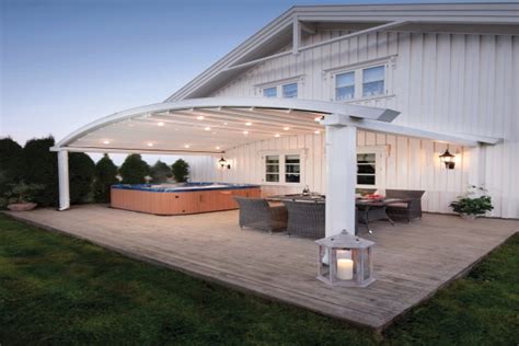 Free Standing Curved Retractable Roof Systems Awnings And Canopies