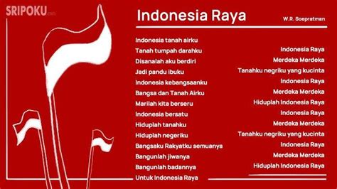 Lirik Lagu Indonesia Raya 3 Stanza Lagu Wajib Nasional Indonesia