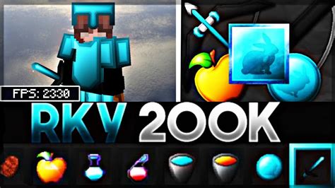 Rky 200k Azure 256x Mcpe Pvp Texture Pack By Looshy