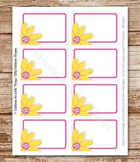 Printable Blank Floral Labels Printable Word Searches