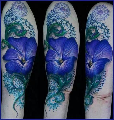 Blue Flower Arm Tattoo Tattoos Pinterest Hibiscus