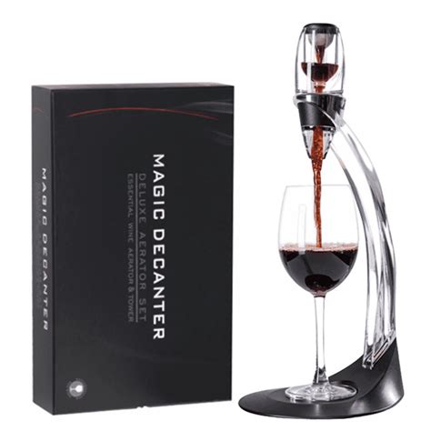Premium Wine Aerator Decanter Pourer Spout Set With Stand Deluxe Wine Aerator Aerating Pourer