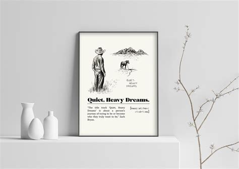 Zach Bryan Quiet Heavy Dreams Poster Music Print Music Etsy Ireland