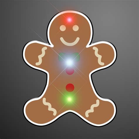 Flashingblinkylights Gingerbread Man Flashing Blinking Light Up Body