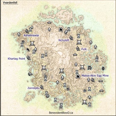 Eso Vvardenfell Public Dungeon Locations Eso Morrowind Vvardenfell