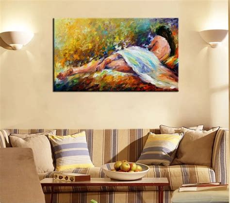 Top Handmade Fine Art Abstract Knife Sexy Lady Nude Oil Painting Hand