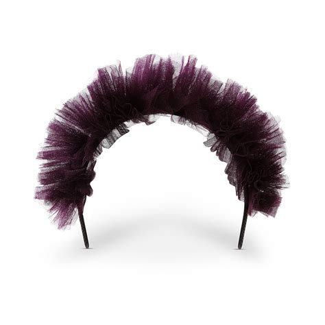 Purple Tulle Headband With Added Sparkle Hydrangea Flower Headband