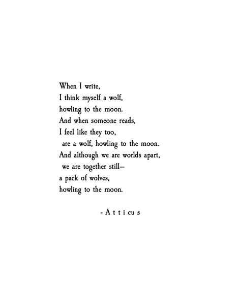 Poem Wolves And Moons Written By Atticuspoetry