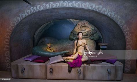 Star Wars Characters Jabba The Hutt And Princess Leia Are Pictured At