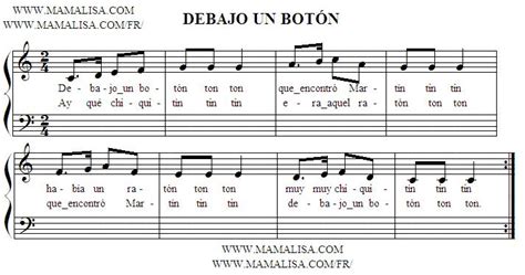 Debajo Un Botón Canciones Infantiles Españolas España Mamá Lisas