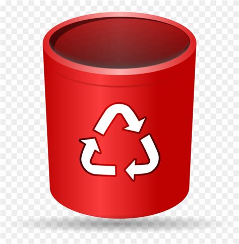 Oxygen480 Actions Trash Empty Red Recycle Bin Icon Free Transparent