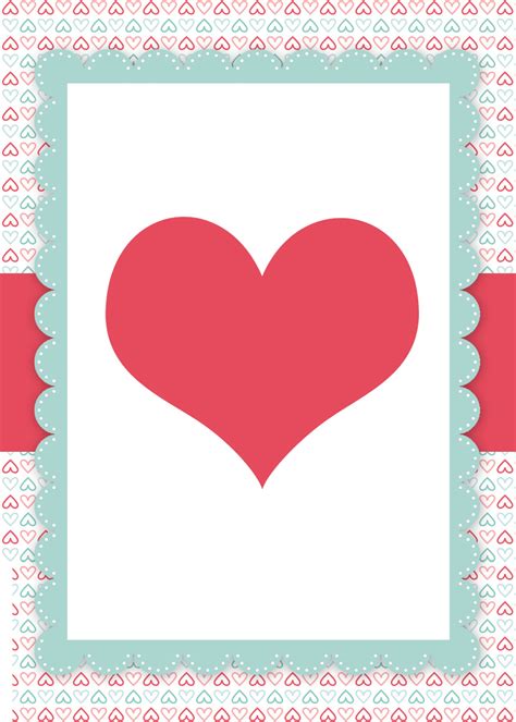 Valentine Card Template Printable Free