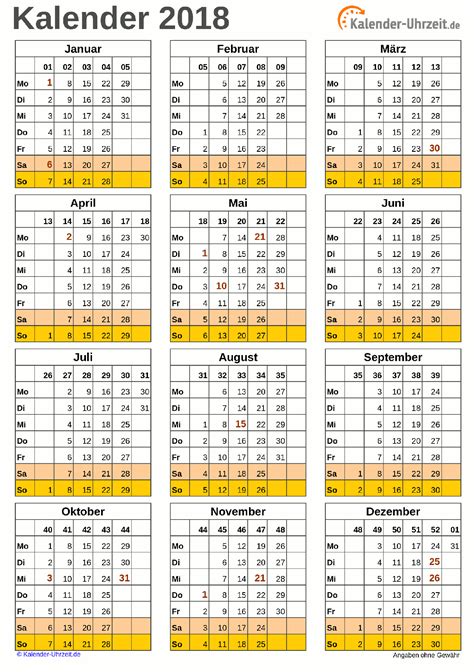 Kalender 2018 Nrw Zum Ausdrucken Kostenlos