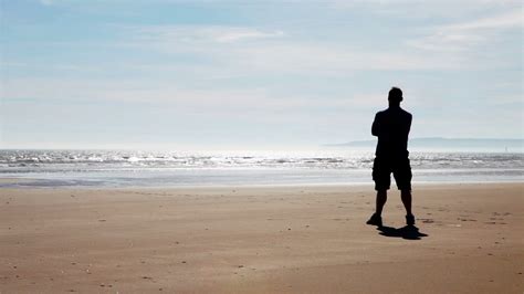 Embracing Freedom Solitary Man Standing On Stock Footage Sbv 301230181