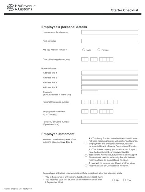 Hmrc New Employee Form P46 2023