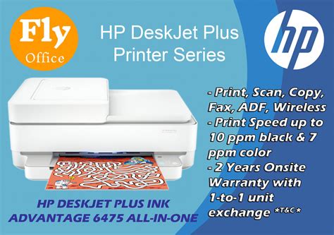 hp deskjet plus ink advantage 6475 all in one printer 5sd78b print copy scan wireless
