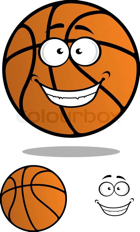 Basketball Ball Cartooned Mascot Stock Vector Colourbox