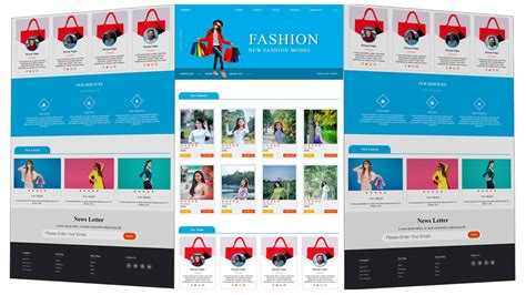 Online Shopping E Commerce Responsive Website Using Html Css Youtube