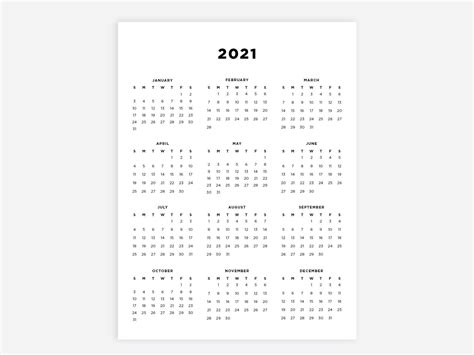2021 free monthly calendar template pages to print including mini size, classic, and big happy planner sizes for a diy planner. Pin on Printable Calendars