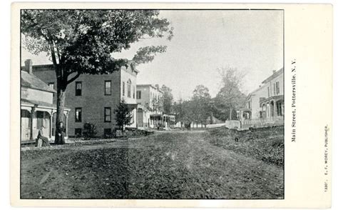 Pottersville NY - MAIN STREET SCENE - Postcard | Street scenes, Street, Main street