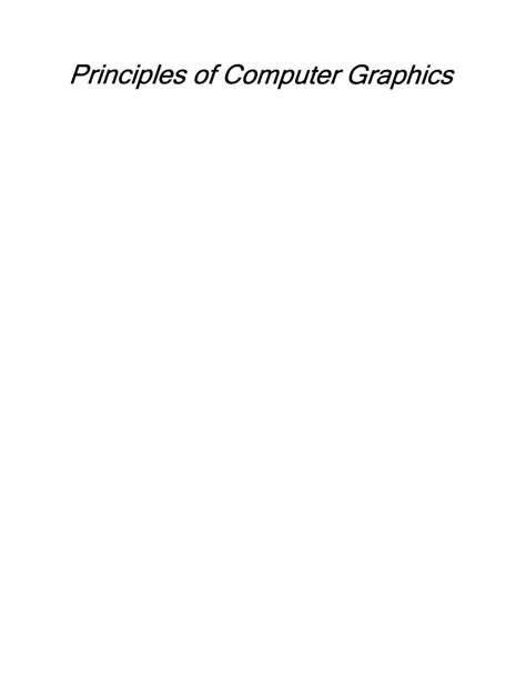 Free Download Principles Of Computer Graphics By Public Domain Pdf Online